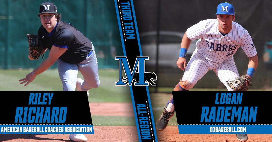 Two male baseball players