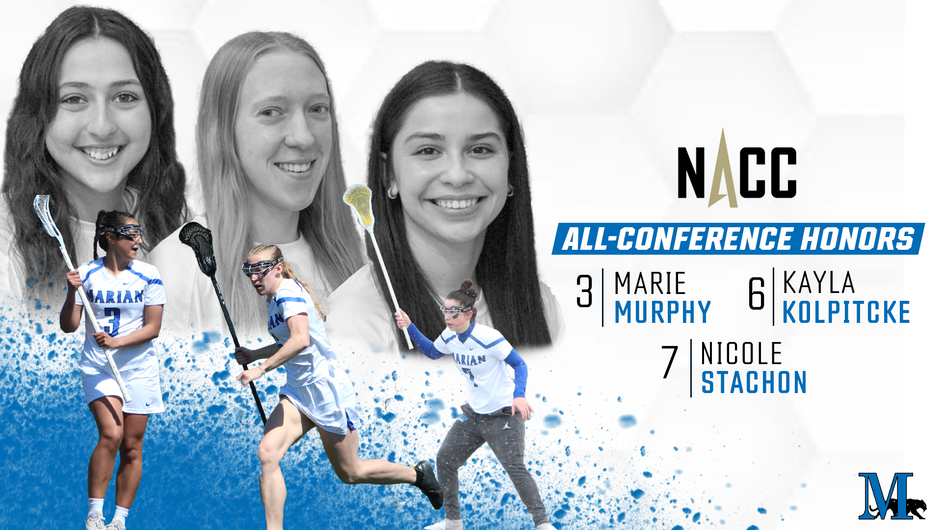 Three female lacrosse players honored