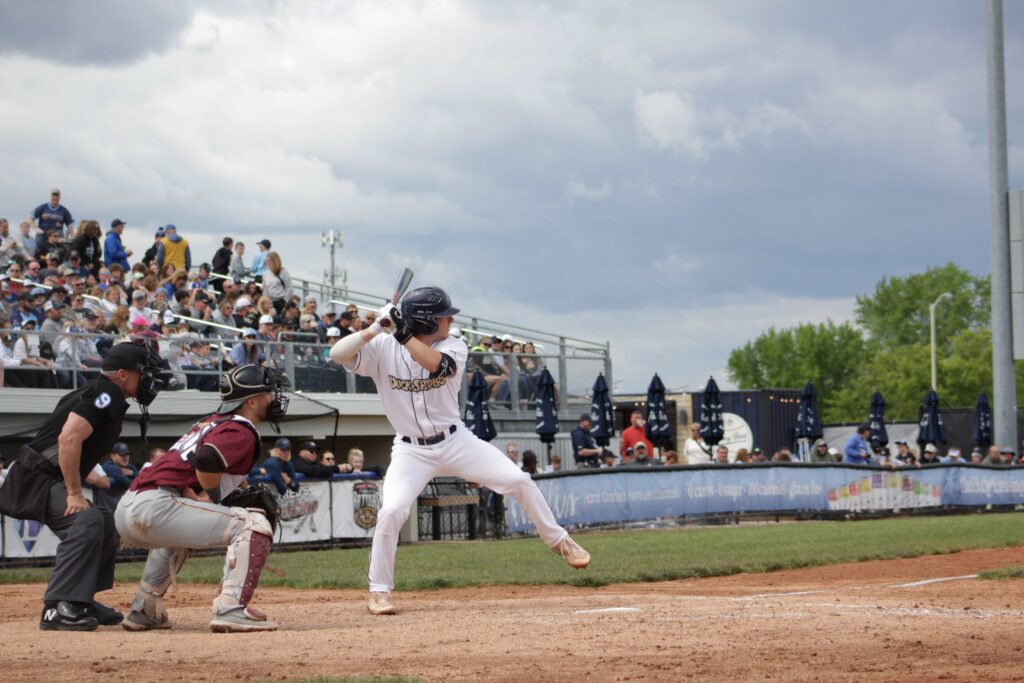 Baseball player batting