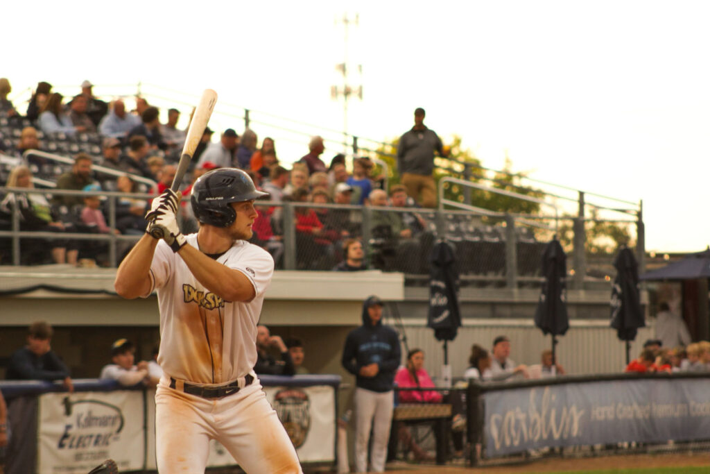 Baseball player batting