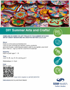 Summer arts and crafts flyer