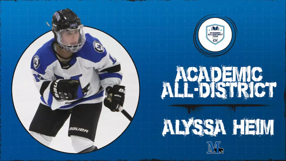 A female college hockey player