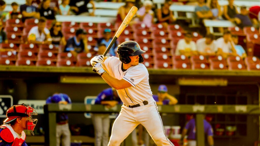 Baseball player batting