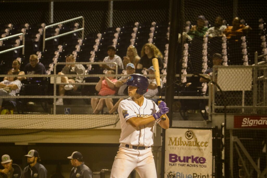 Baseball player batting