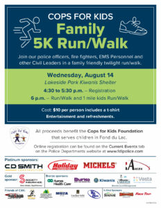 Cops for kids walk flyer