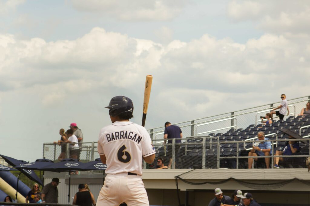 Baseball player batting