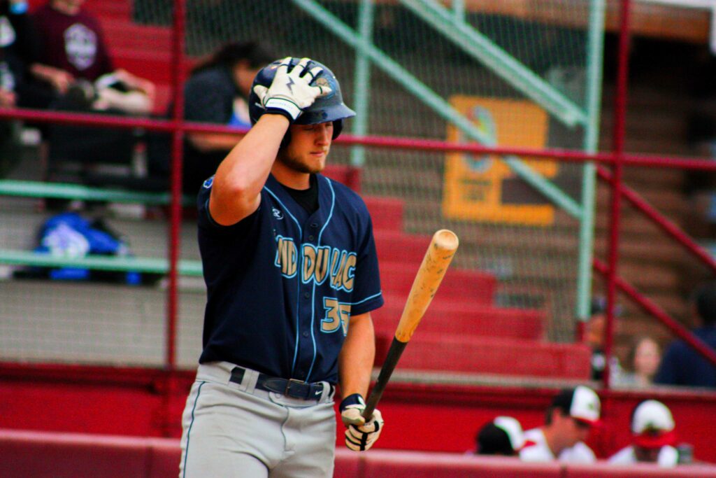 Baseball player batting