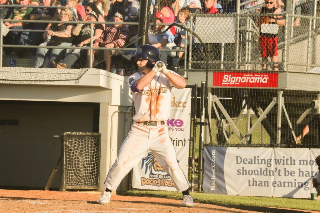 Baseball player batting