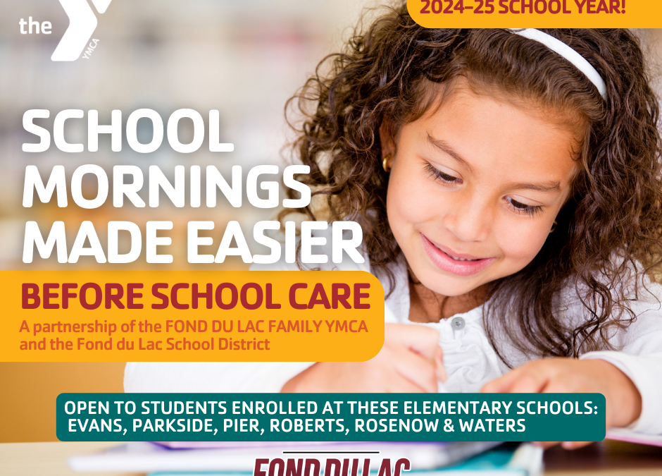 Before School Care Offered at Evans, Parkside, Pier, Roberts, Rosenow and Waters