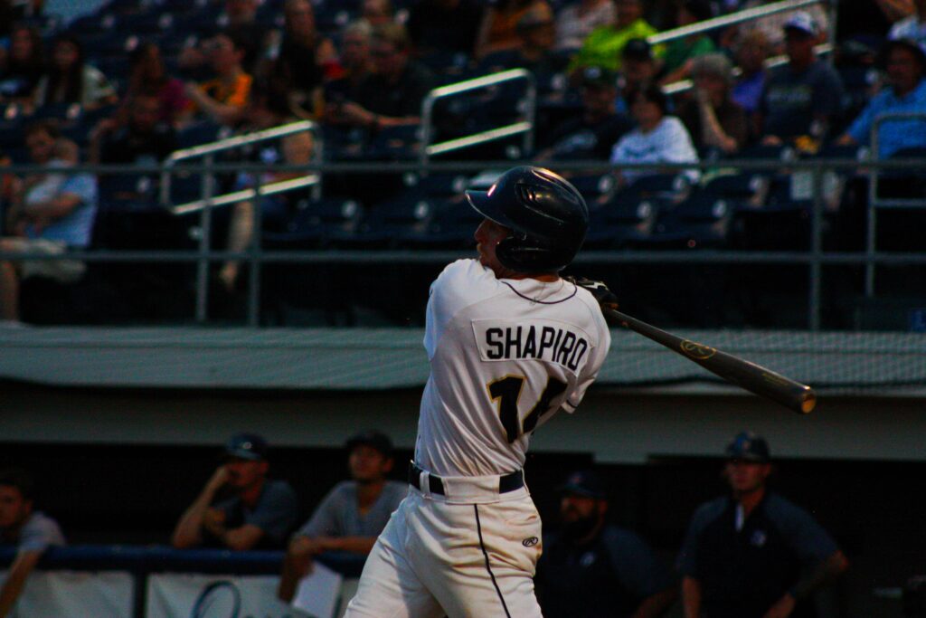 Baseball player batting