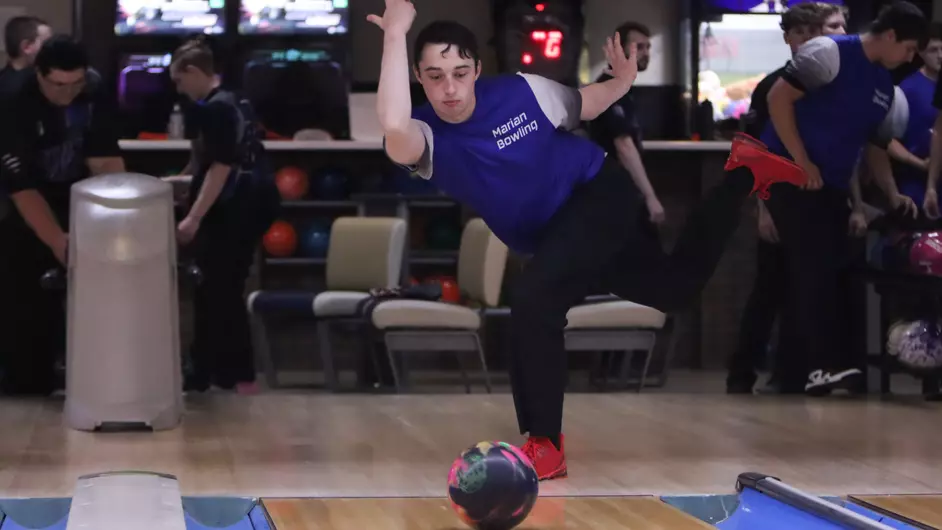 A man bowling