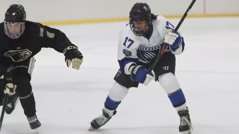 Men playing college hockey