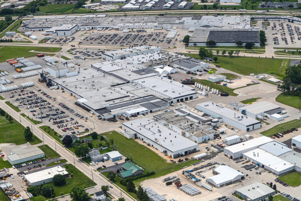 Overhead picture of the Mercury Marine plant