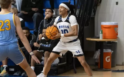 Hall heroics keeps Marian men’s basketball undefeated