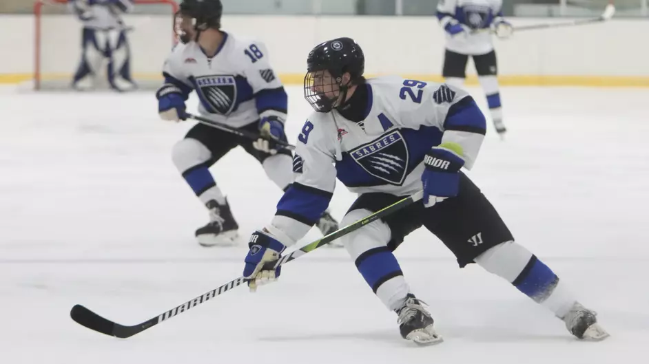 Men playing college hockey