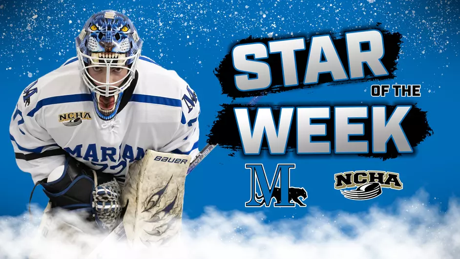 Star of the week image with a hockey player