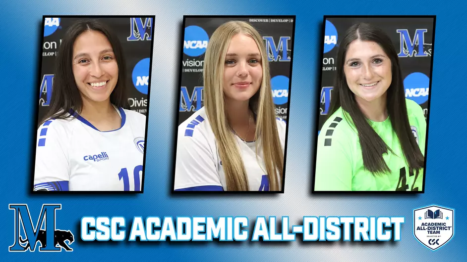Three female college athletes