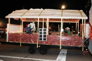 Kids on a parade float