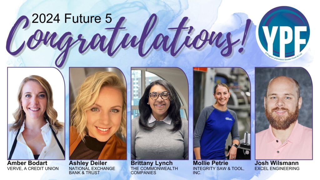 Five people on a listing for YPF of the year