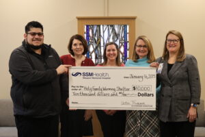 SSM Health Waupun Memorial Hospital gives $10,000 to Holy Family Warming Shelter