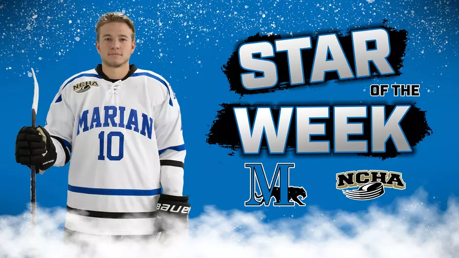 Male hockey player listed as star of the week