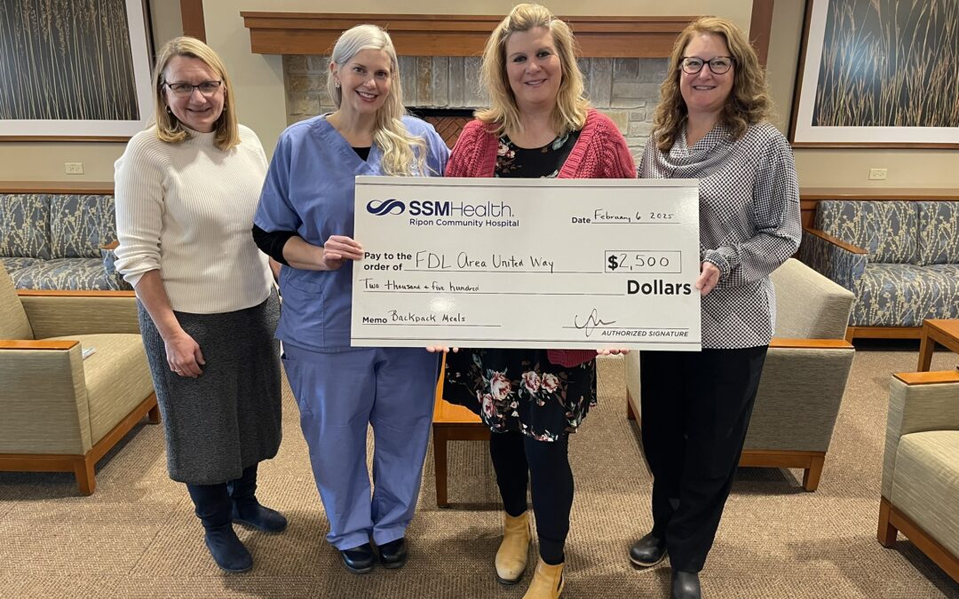 SSM Health Ripon Community Hospital Medical Staff supports local schools’ backpack food program