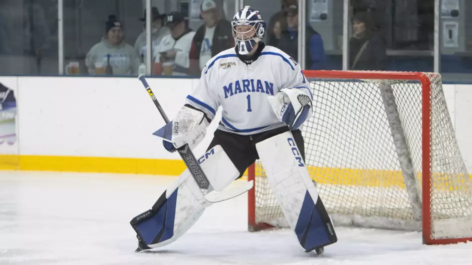Marian men’s hockey defeats MSOE in shootout