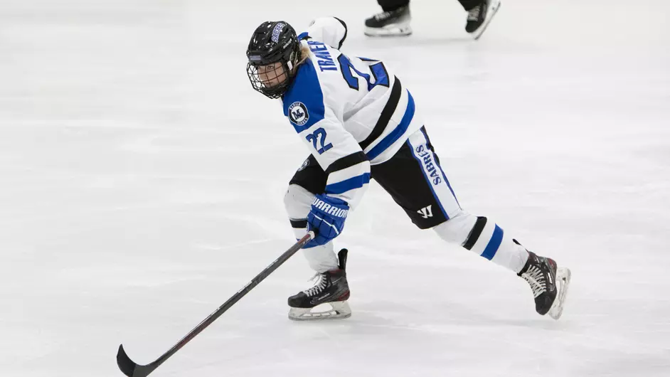 Sabre women’s hockey falls in overtime to open Trine series