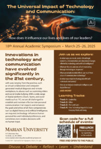 Full schedule for Marian's academic symposium