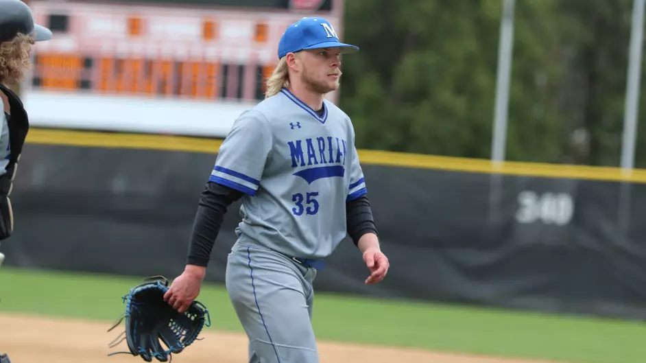 Men playing college baseball