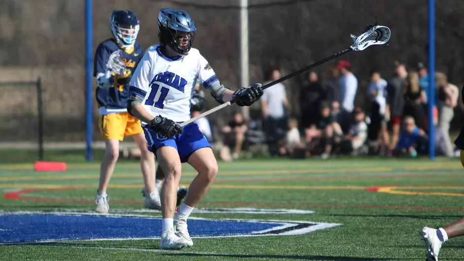 Men playing college lacrosse