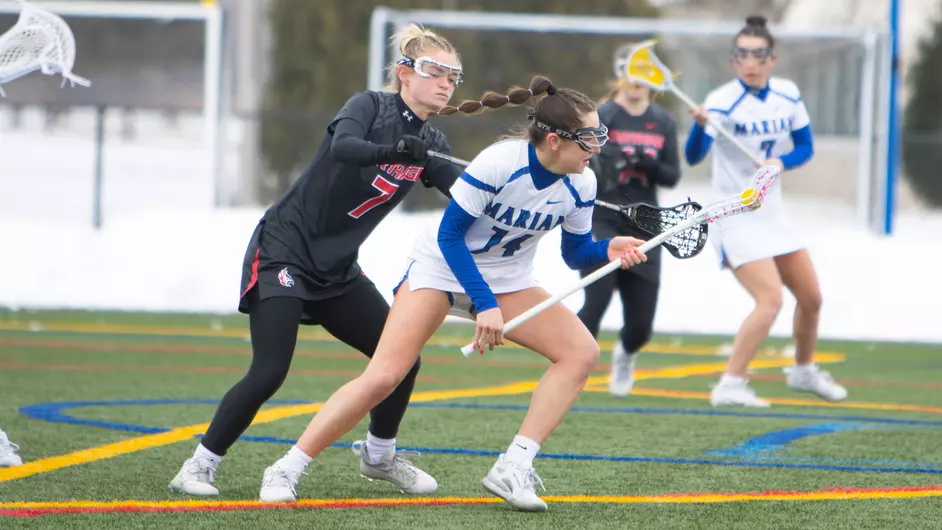 Marian women’s lacrosse defeats Elmhurst for first win
