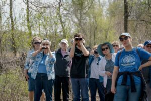 A group of people birding