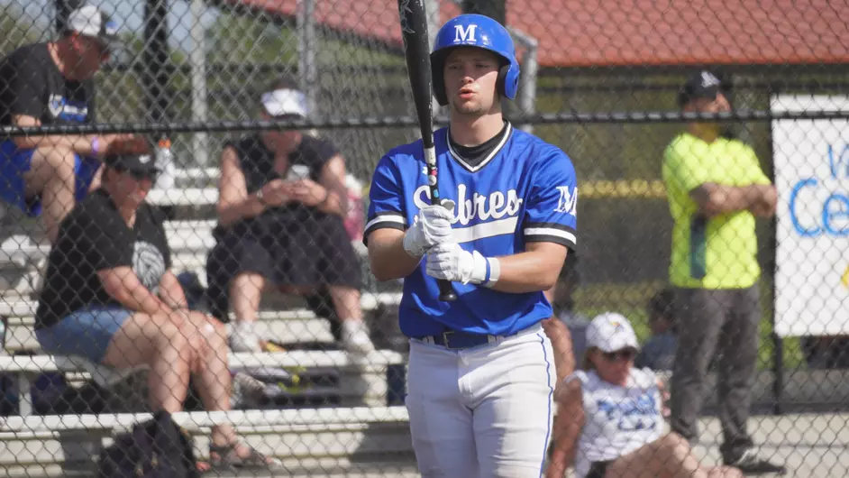 Men playing college baseball