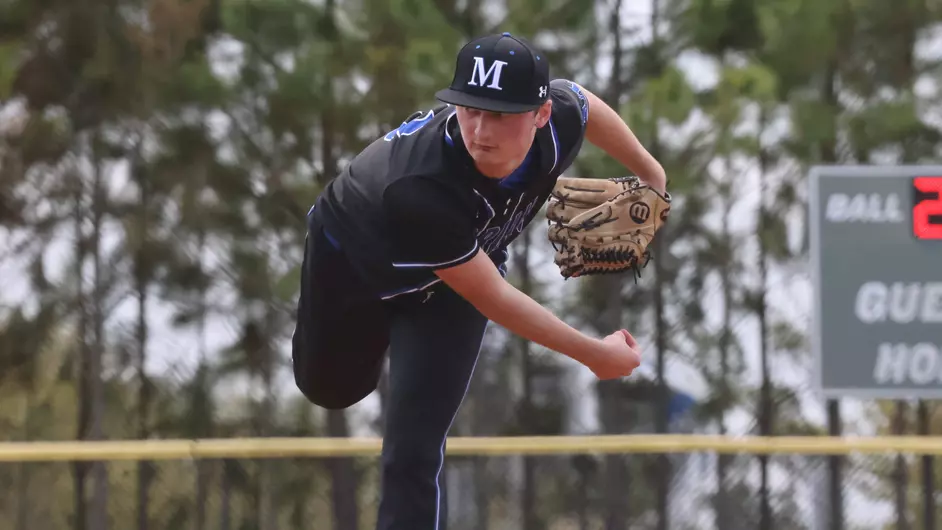 Men playing college baseball