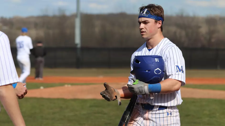 Men playing college baseball