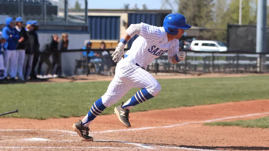 Men playing college baseball