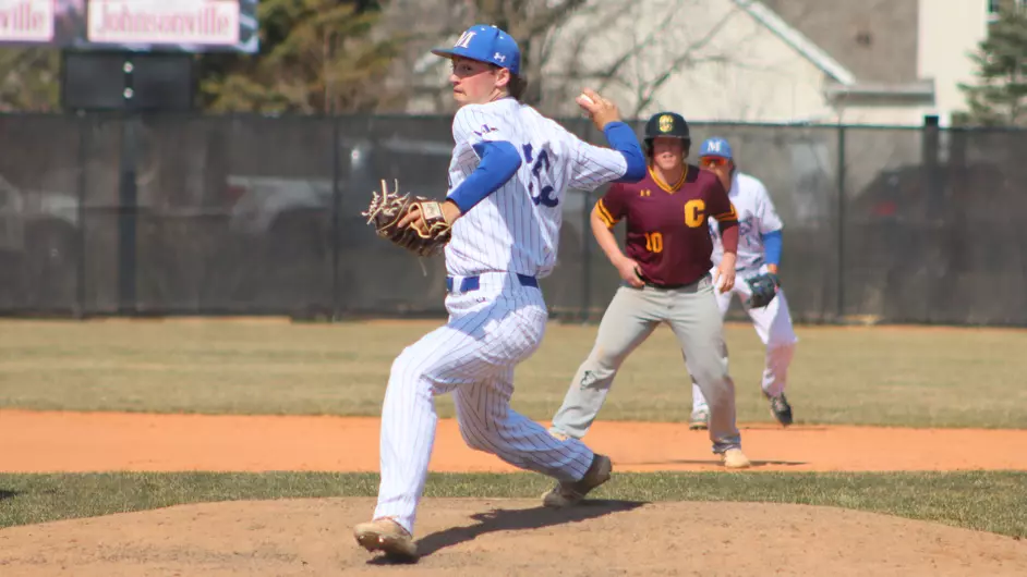 Men playing college baseball