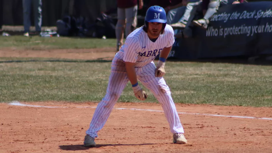 Men playing college baseball