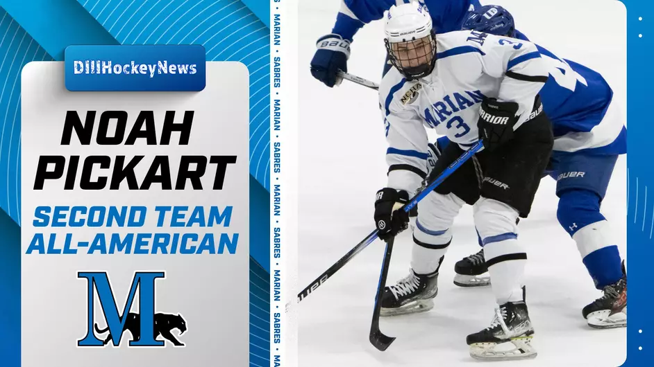 Men playing college hockey