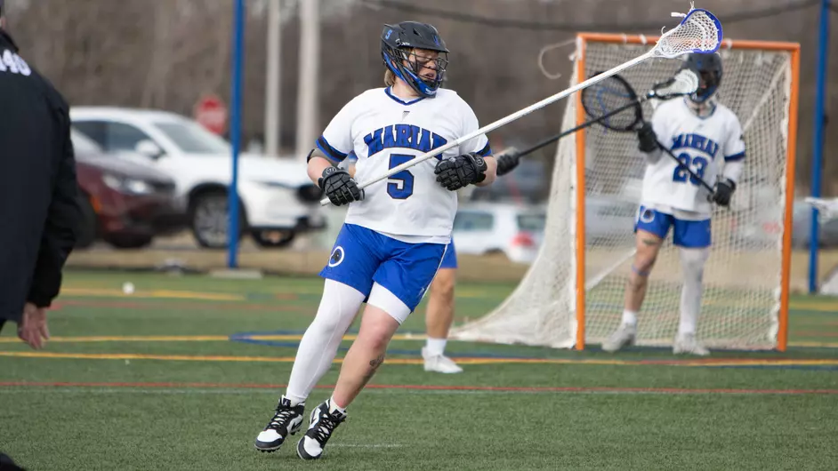 Men playing college lacrosse
