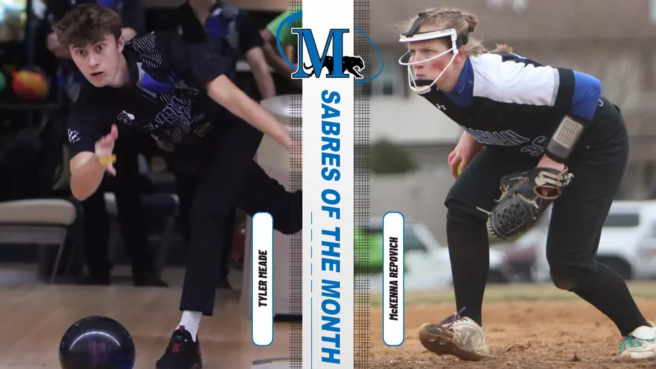 A male bowler and a female pitcher for Sabres of the month