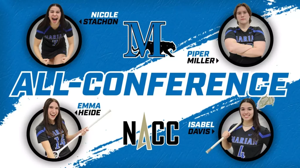 Four female college athletes