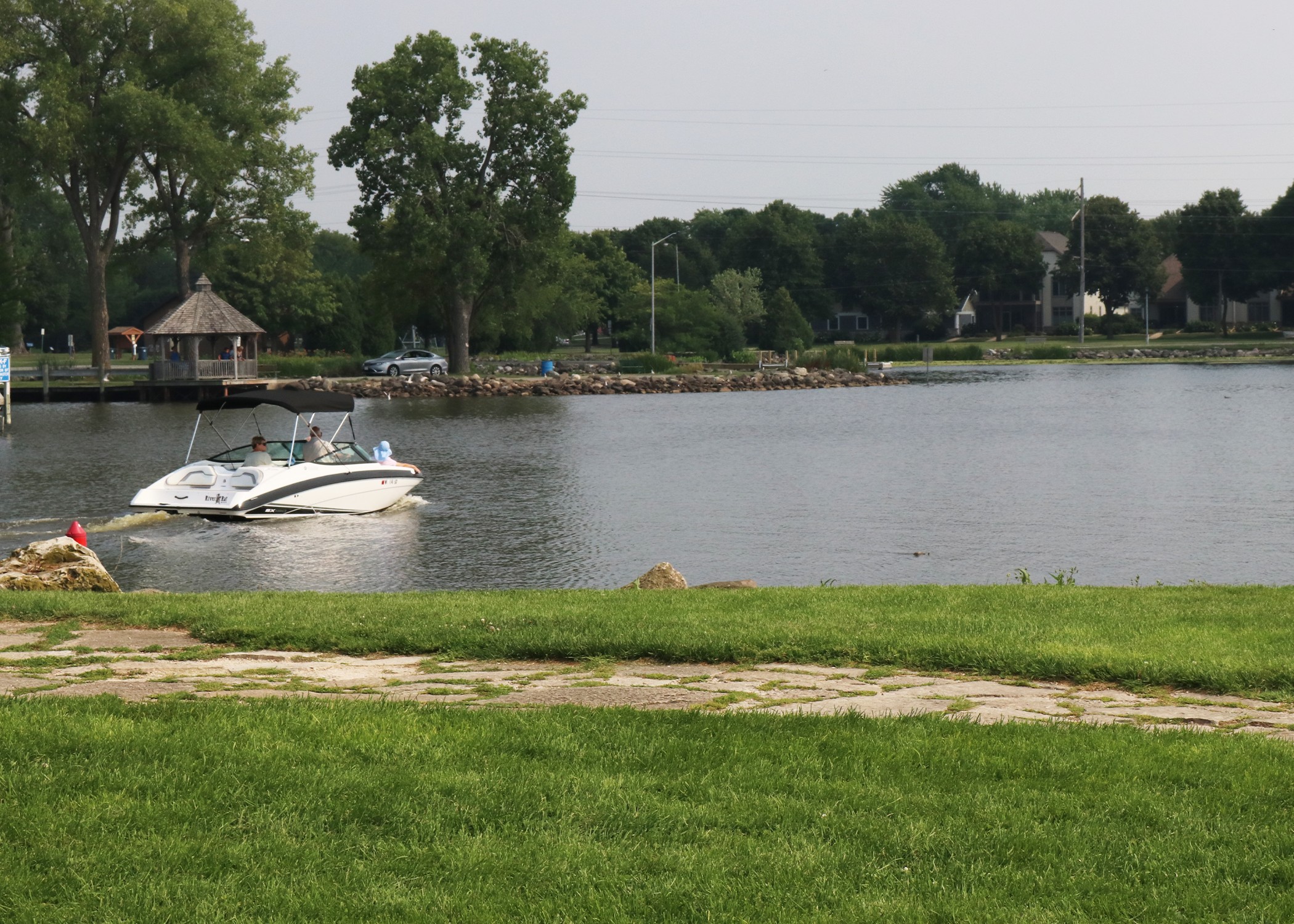 Fishing boat in the park
