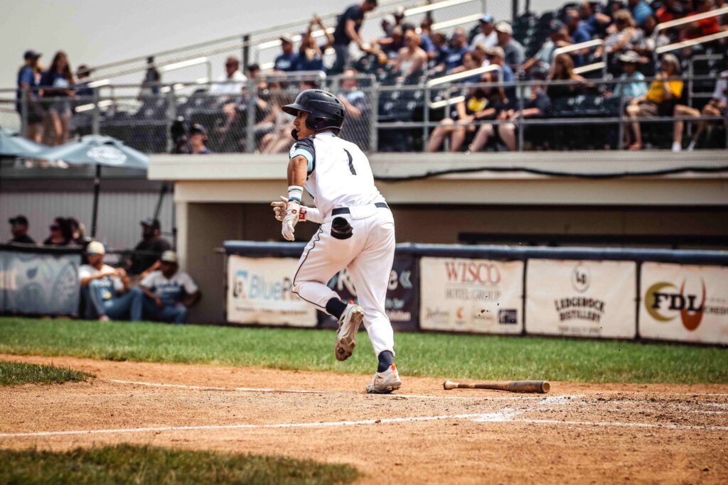 Baseball player running