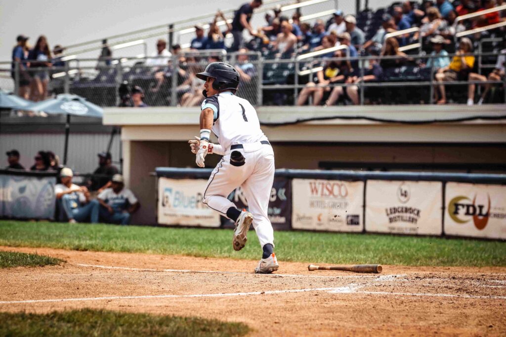 Baseball player running