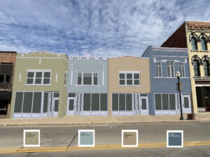 Rendering of three new businesses