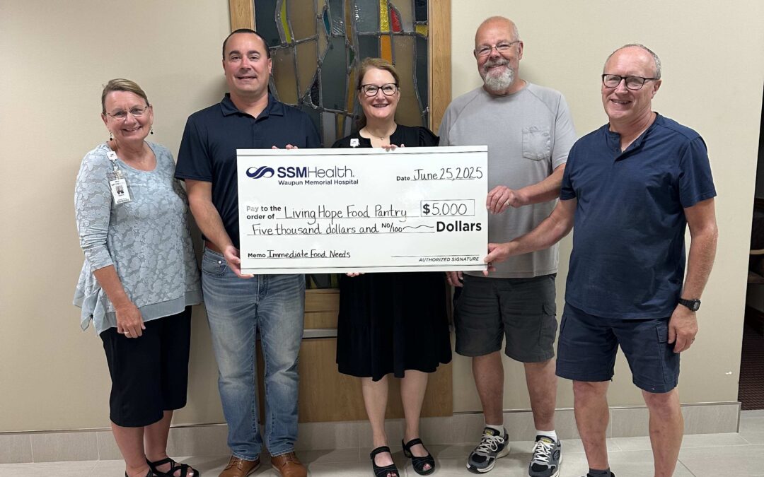SSM Health Waupun Memorial Hospital supports Living Hope Food Pantry