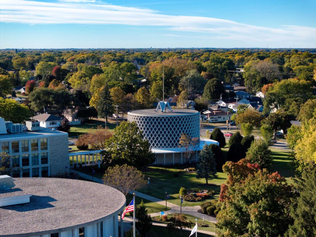 Arial photo of Marian University