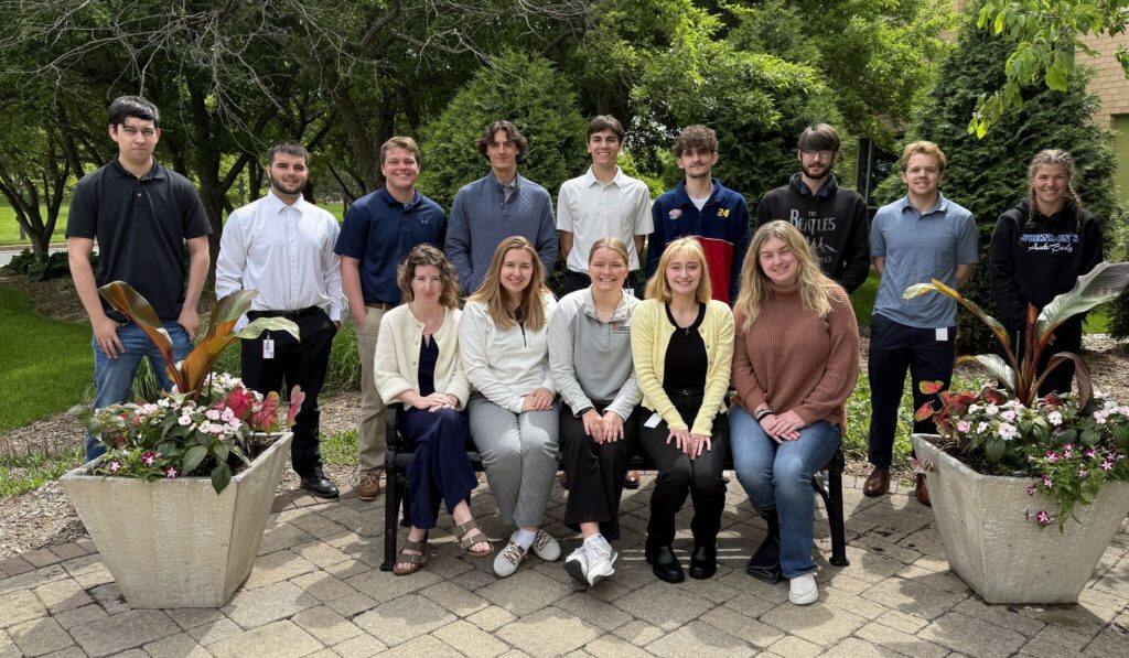 A group of college students